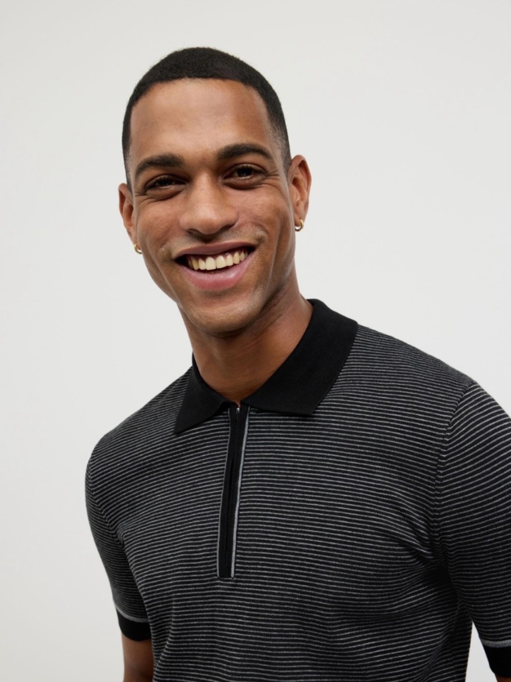 BOSS Slim Fit Polo Shirt | Men’s Knit Quarter-Zip Style | Black